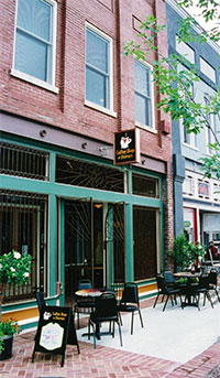 portrait picture showing the outside of the coffee shop